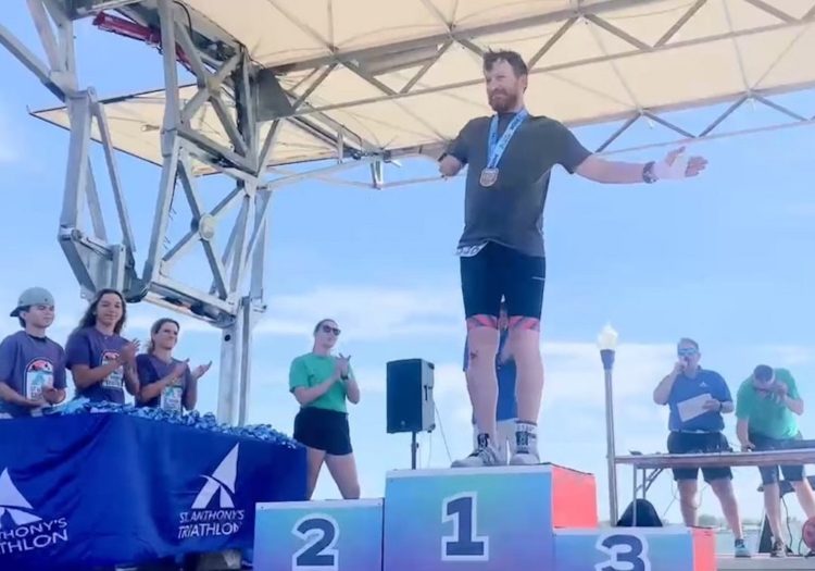 Edward Wade on first place podium